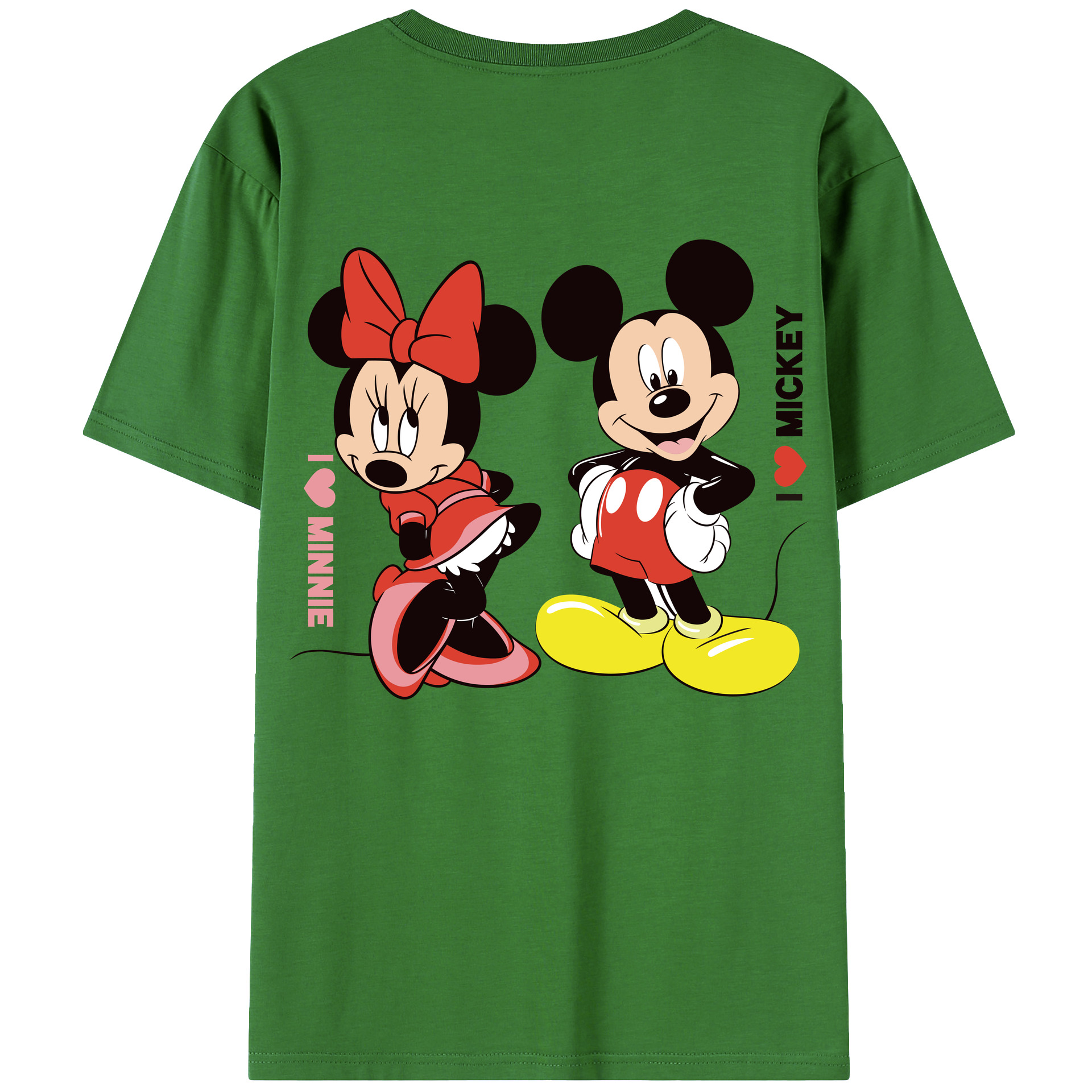 （画像用） ミッキーマウス Mickey Mouse レディース半袖Tシャツ(バックプリント)